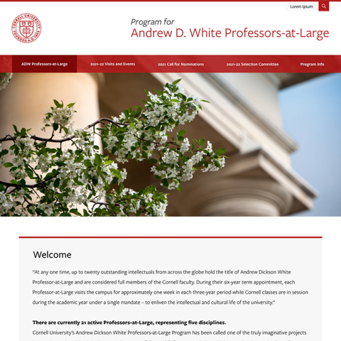 Program for Andrew D. White Professors-at-large homepage