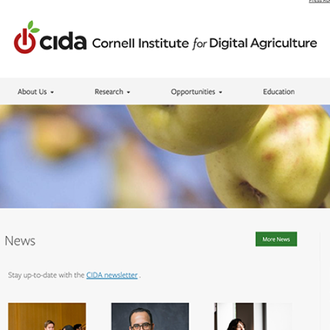 Cornell Institute for Digital Agriculture homepage