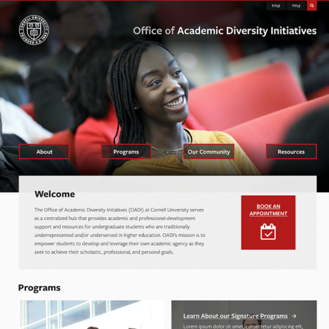 office of academic diversity initiatives homepage