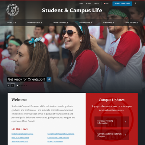 Student & Campus Life Homepage