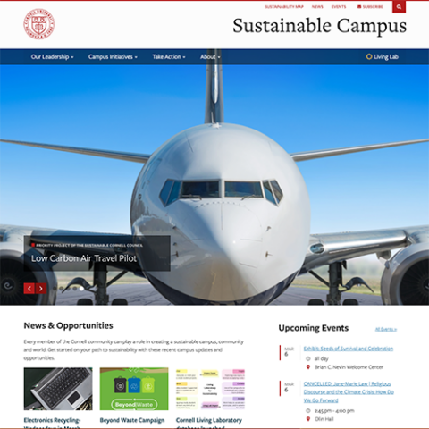 Sustainable campus website